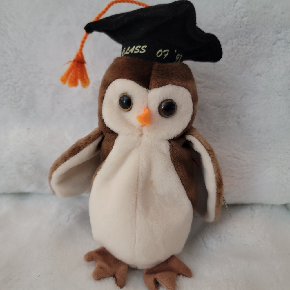Graduation Owl Plush Toy - Brown and White